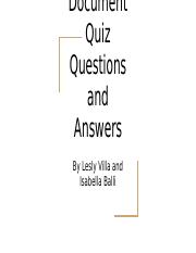 Document Quiz Questions and Answers.pptx