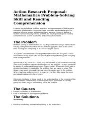 action research in mathematics problem solving pdf