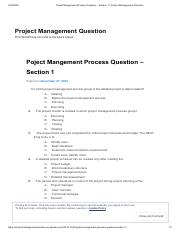 Poject Mangement Process Question _ Section 1 _ Project Management Question.pdf