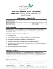 BSBPMG516 Assessment 1 - Ingrid Leite.docx