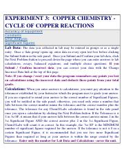 Postlab 3 - Copper Chemistry Cycle of Copper Reactions.docx