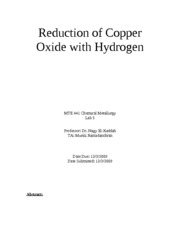 Lab5  Reduction of copper oxide with hydrogen almost[1]