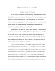 Short assignment 1 - diplomatic history - Wilson