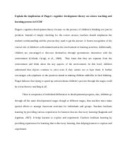 Реферат: Piaget Essay Research Paper InheldChild PsychologistJean Piaget
