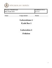 Laborationer i Fysik Bas 1 (Laboration 2 Friktion).pdf