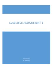 LLAB 2605 Assignment 1.docx