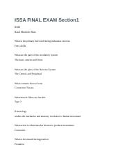 Issa final exam answers
