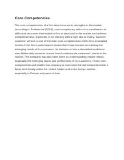 Costco Wholesale Corporation’s Business Strategy  Policy Core Competencies.docx