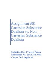Comparison between Cartesian Substance Dualism and Non Cartesian Substance Dualism.docx
