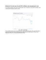 Relation of Growth rates of real GDP to inflation and unemployment rates.docx