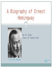 Ernest Hemingway Bio.ppt