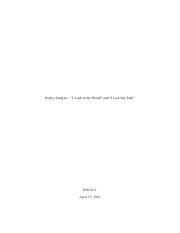 Poetry Analysis - “I Look at the World” and “I Lost My Talk”.pdf