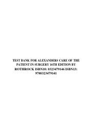 Test Bank for Alexanders Care of the Patient in Surgery 16th Edition Rothrock.pdf