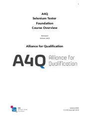A4Q_Selenium_Tester_Foundation_Course Overview (V1.0 For Release)_EN.PDF