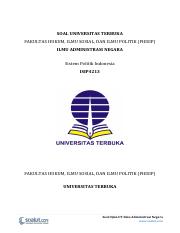 4 - Soal Ujian UT Ilmu Administrasi Negara ISIP4213 Sistem Politik Indonesia.pdf