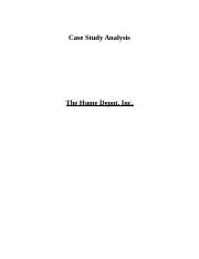 Case Study - The Home Depot Inc..docx