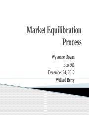 market equilibrating process
