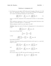 Assignment 8 Solution Spring 2014 on Partial Differential Equations