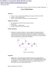 Lab 3 Diode Basics