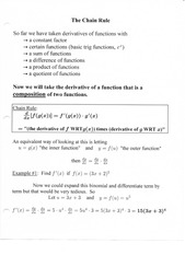 The Chain Rule Notes