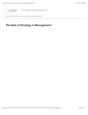 The Role of Strategy in Management | Principles of Management.pdf