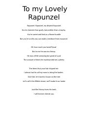 short story about rapunzel