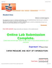 vapor pressure and heat of vaporization lab