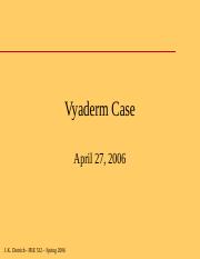 Vyaderm-Case Analysis 2006.ppt