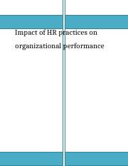 Impact of HR practices on organizational performance.docx