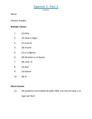 Spanish I Final Exam-Answers.docx