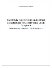 Strategic Sourcing Solectron Case Study_C032.docx