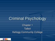 Criminal Psychology - Chapter 1 se