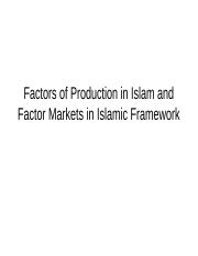 7. Factors of Production