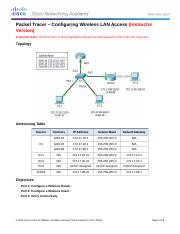 4.4.2.2 Packet Tracer - Configuring Wireless LAN Access Instructions - IG