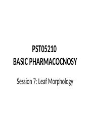 Session 7- Leaf Morphology.ppt