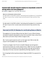 Senate bill would require states to mandate voter ID along with vaccine passport.pdf
