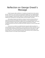 george orwells message in animal farm