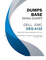 Real DELL EMC DES-4122 Exam Dumps V9.02 [2022] To Prepare For DES-4122 Exam Well.pdf