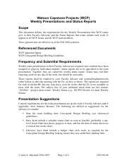 WCP Weekly Presentations and Status Reports.pdf