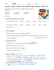 11.1 (Day 2) Which Color M&M Is Most Common (Part Two) Notes.pdf