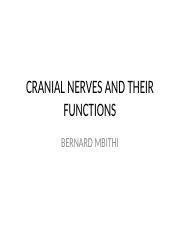 CRANIAL NERVES AND THEIR FUNCTIONS.pptx