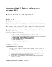 SCI1000 Assessment task 4 (Quizzes and workshop activities) Instructions.docx