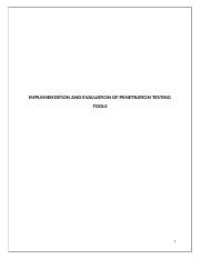 Implementation and Evaluation of Penetration Testing Tools 1B.docx