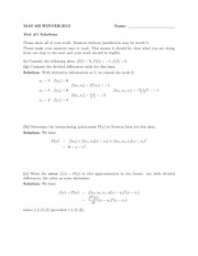 Test 1 Solutions