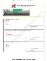 DFCCIL Mechanical Question Paper 2021 PDF [www.examstocks.com].pdf