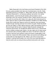 Teddy roosevelt artical summary .pdf