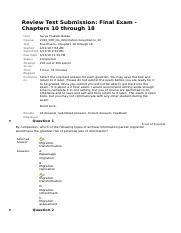 Final Exam - Chapters 10 through 18.docx