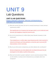UNIT 9 Lab Questions .docx