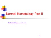 Normal Hematology Part II