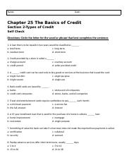 Chapter 25 Section 2-Types of Credit.docx